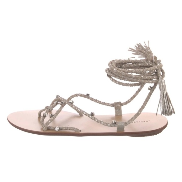 Loeffler Randall Rhinestone Gladiator Sandals | Size 7.5 | Trending Wrap Sandals - Picture 1 of 13